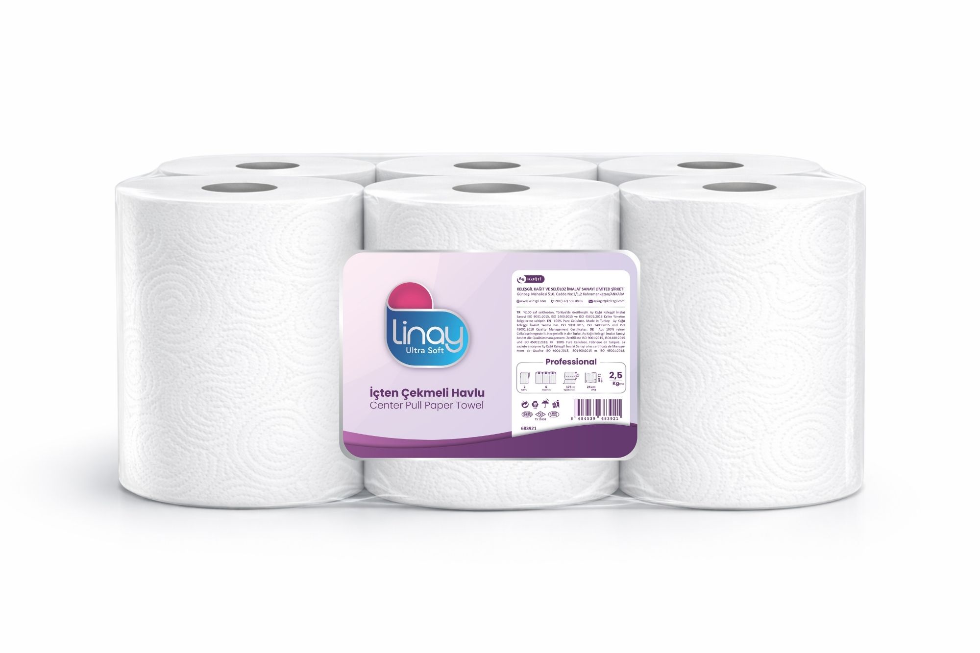 Linay Professional İçten Çekmeli Havlu 2.5 kg